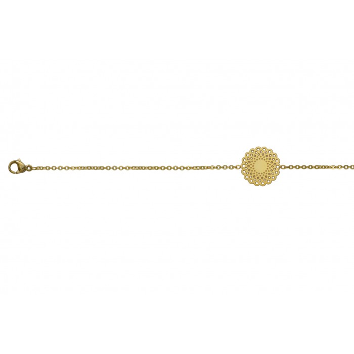 Steel bracelet/ip gold