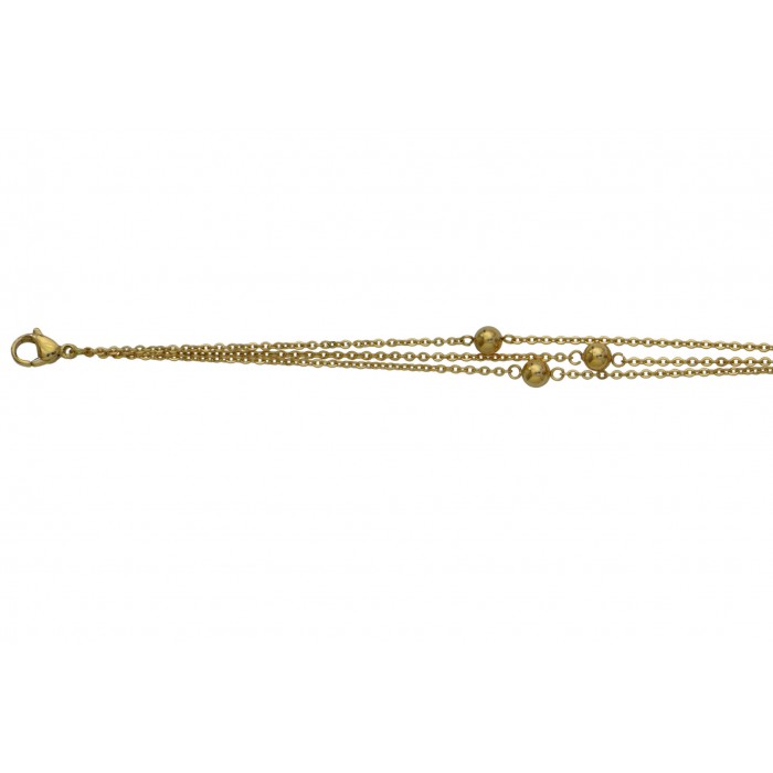Steel bracelet/ip gold