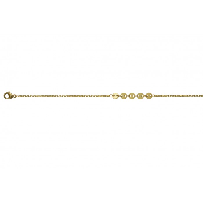 Steel bracelet/ip gold