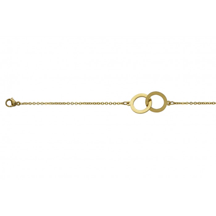 Steel bracelet/ip gold