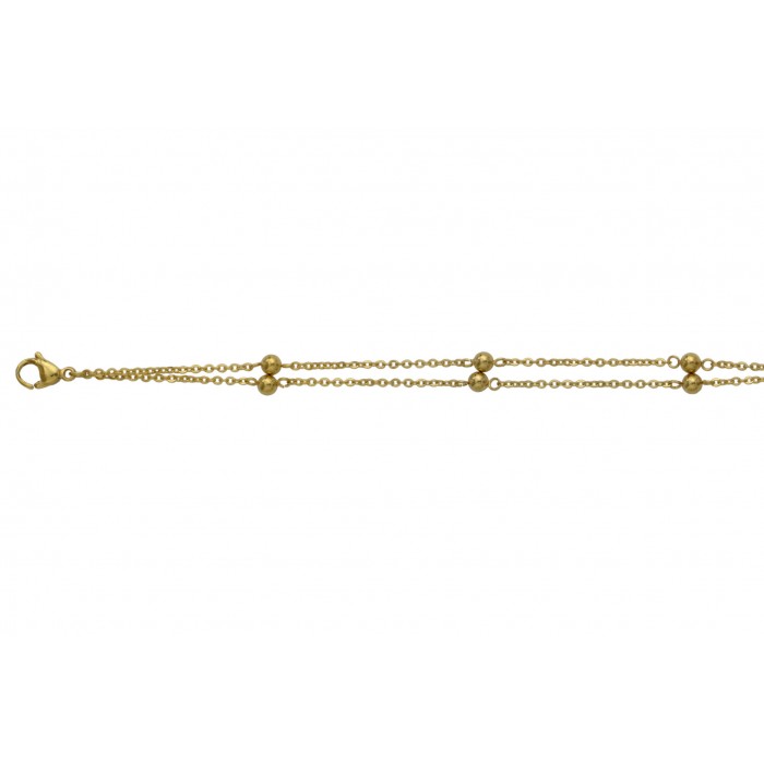 Steel bracelet/ip gold
