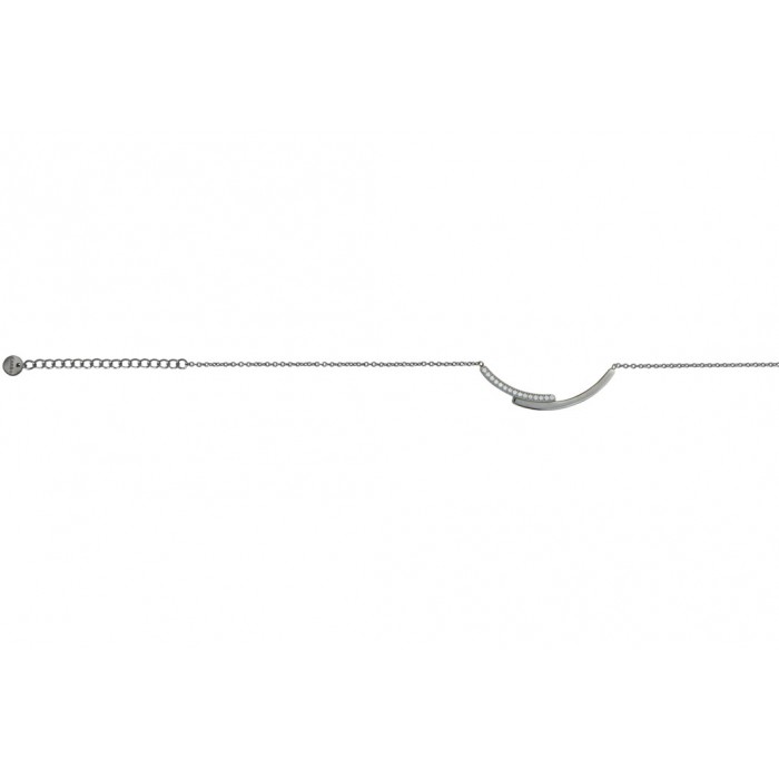 Steel necklace/cristal/résine époxy