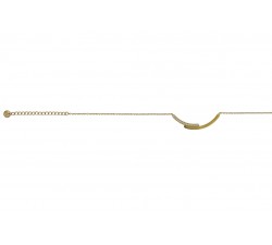 Steel necklace/cristal/ip gold/résine époxy