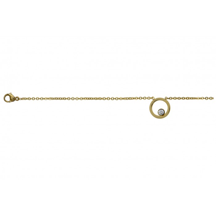 Steel necklace/ip gold+résine époxy