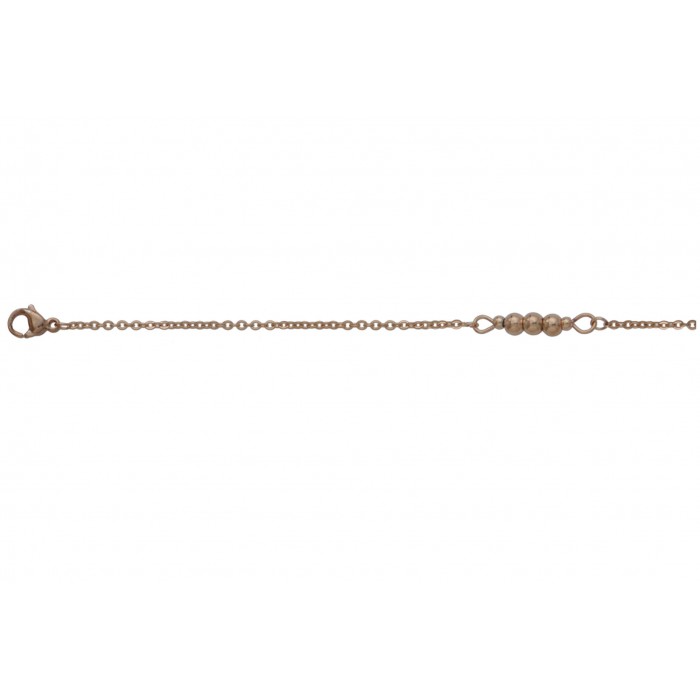 Steel necklace/ip rose gold