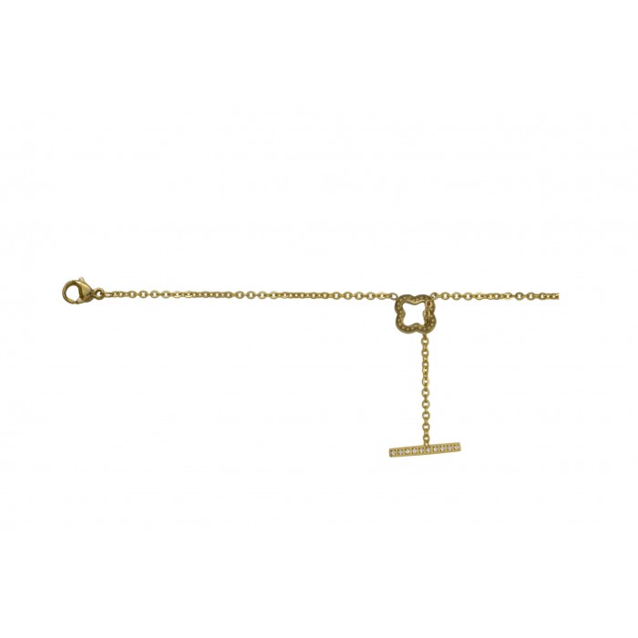 Steel necklace/ip gold+résine époxy