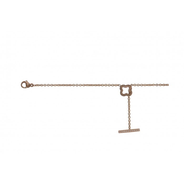 Steel necklace/ip rose gold+résine époxy