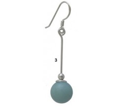 Boucle d'oreille argent pierre pendante