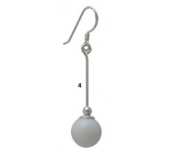 Boucle d'oreille argent pierre pendante