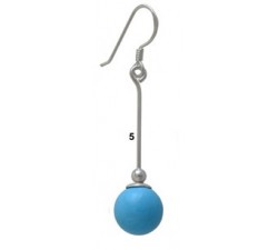 Boucle d'oreille argent pierre pendante