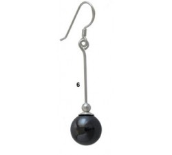 Boucle d'oreille argent pierre pendante