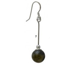 Boucle d'oreille argent pierre pendante