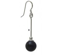 Boucle d'oreille argent pierre pendante