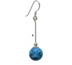 Boucle d'oreille argent pierre pendante