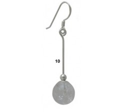 Boucle d'oreille argent pierre pendante