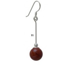 Boucle d'oreille argent pierre pendante