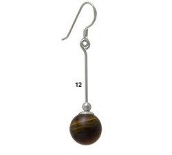 Boucle d'oreille argent pierre pendante