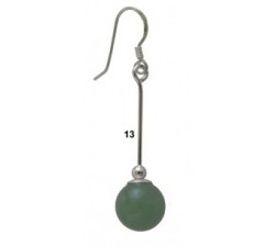 Boucle d'oreille argent pierre pendante
