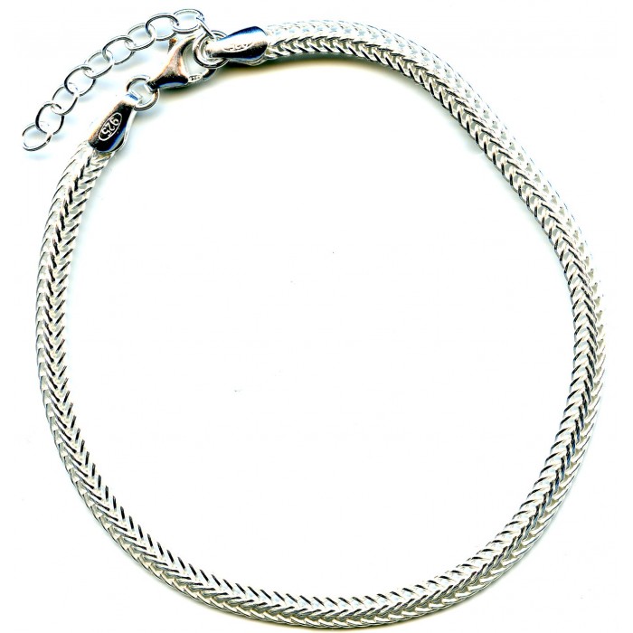 Bracelet En Argent Sterling Occasion - Style Classique Et Intemporel, Parfait Pour Un Cadeau Ou Pour Soi