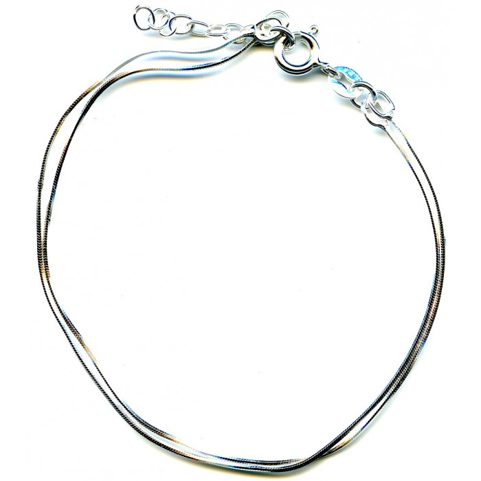Bracelet argent 2 rangs