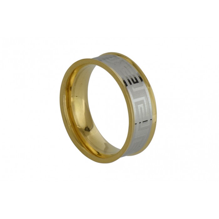 Steel gold pvd ring /8MM