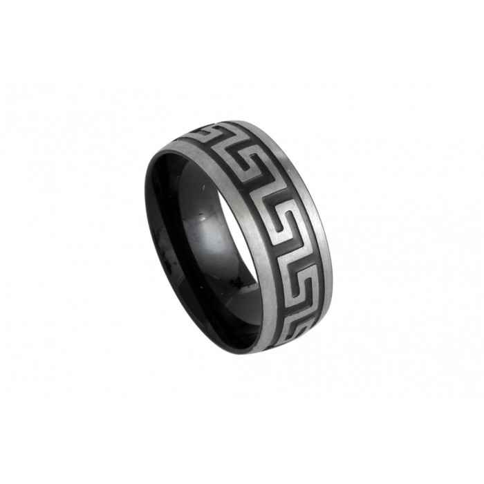 Steel ring black ingraving /8MM