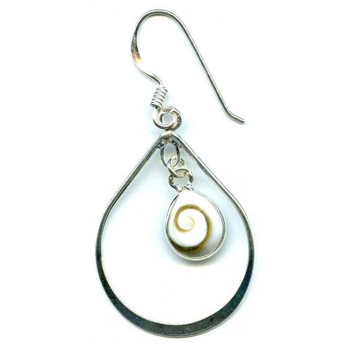 Boucle d'oreille argent pierre/pendante