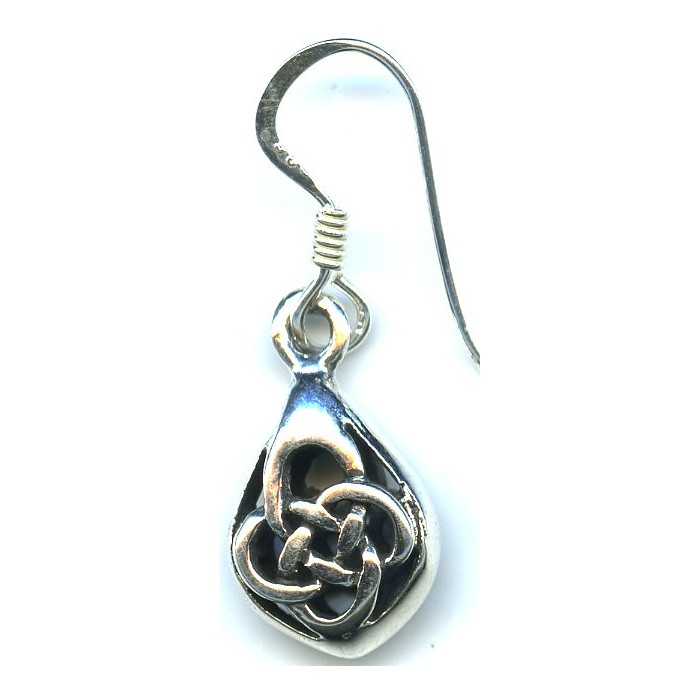 Boucle d'oreille argent pendante/celtique