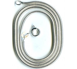 Chaîne argent/moyen serpent ronde 1.5mm