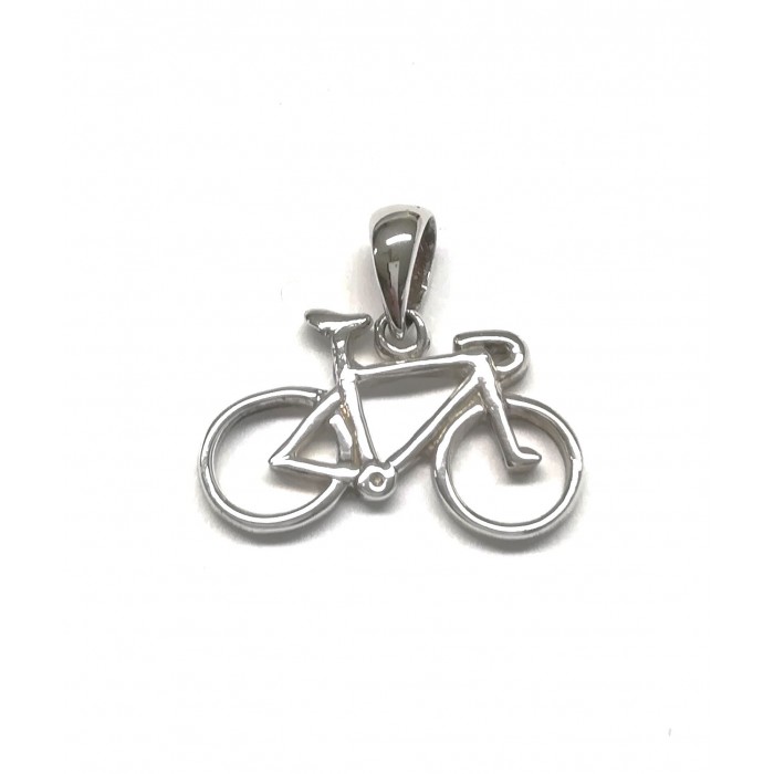 Pendentif argent/vélo