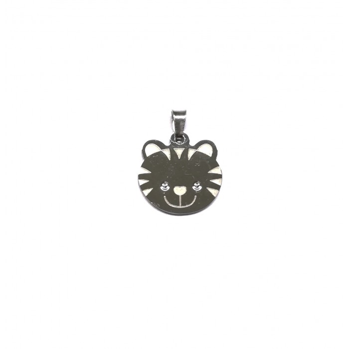 Pendentif argent/ourson/rhodié