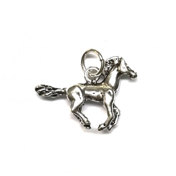 Pendentif argent cheval