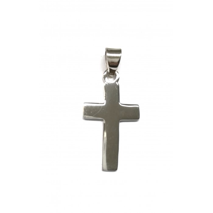 Pendentif argent/croix droite