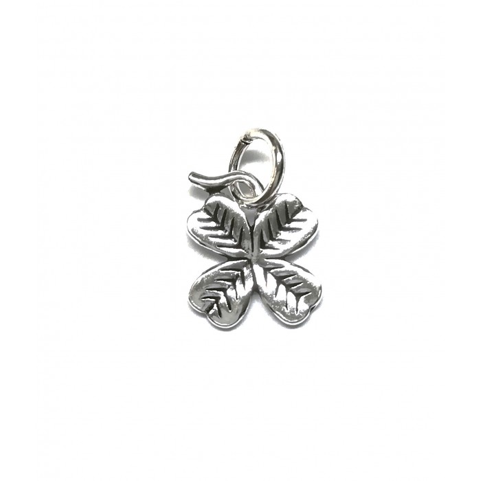 Pendentif argent/ trèfle 4 feuilles