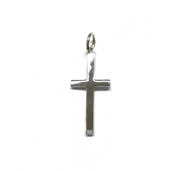 Pendentif argent/croix droite
