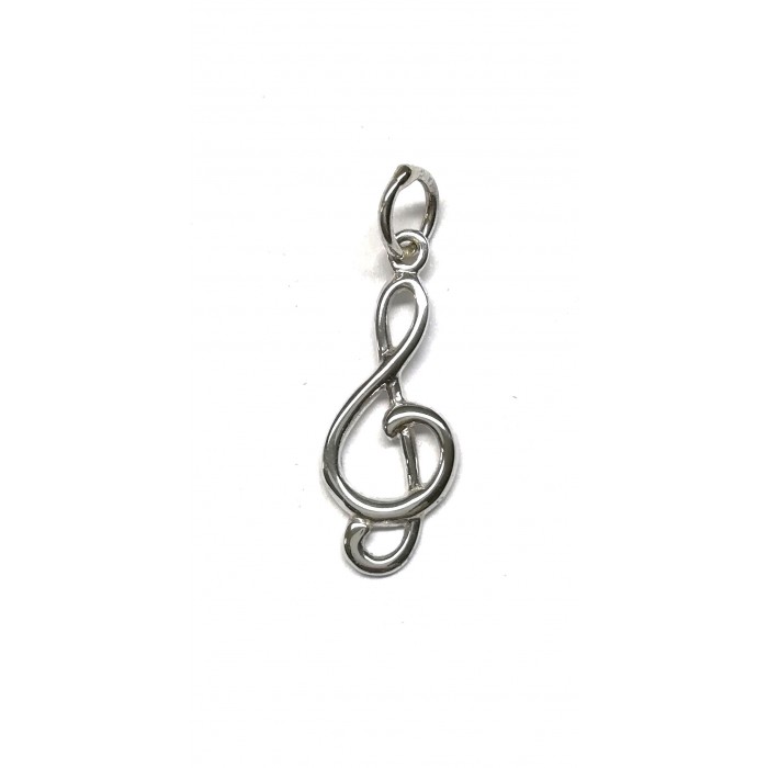 Pendentif argent/clé de sol