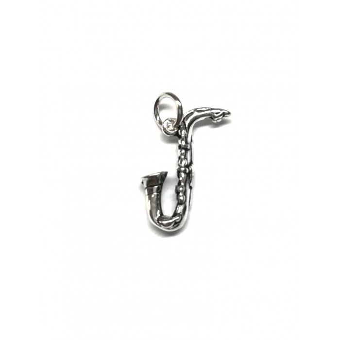 Pendentif argent saxophone