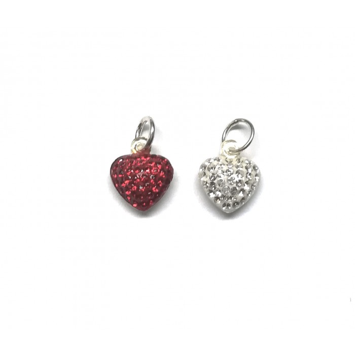 Pendentif argent pierre/coeur férido + résine epoxy
