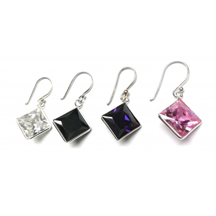 Boucles D'oreilles Pendantes Métal Et Résine - Anciennes, Occasion, Style Créateur