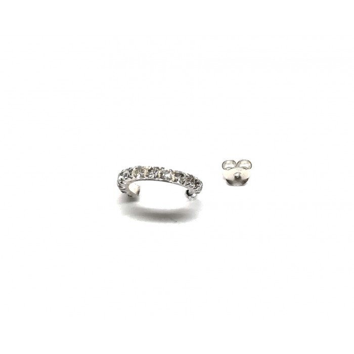 Boucle d'oreille argent pierre/white cz