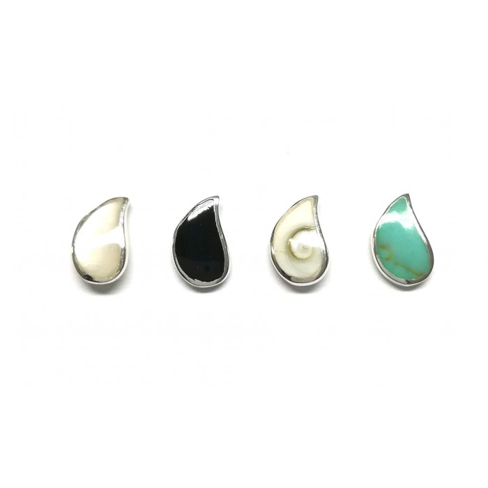 Boucle d'oreille argent pierre/goutte