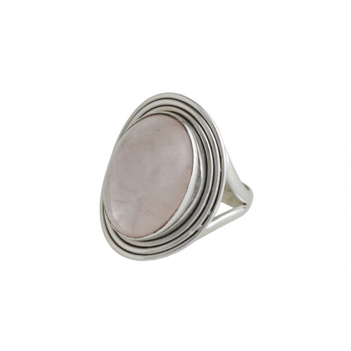 Bague argent pierre/quartz rose