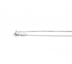 Chaîne argent/petite gourmette diamantée 1mm