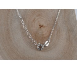Chaîne argent/rhodié "y" plaque