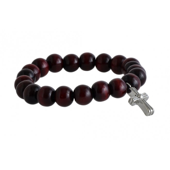 Wood steel bracelet/élastique 10mm