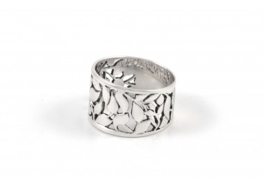 Bague Ancienne En Argent Filigrané – Taille 54 – Style Chevalière – Occasion