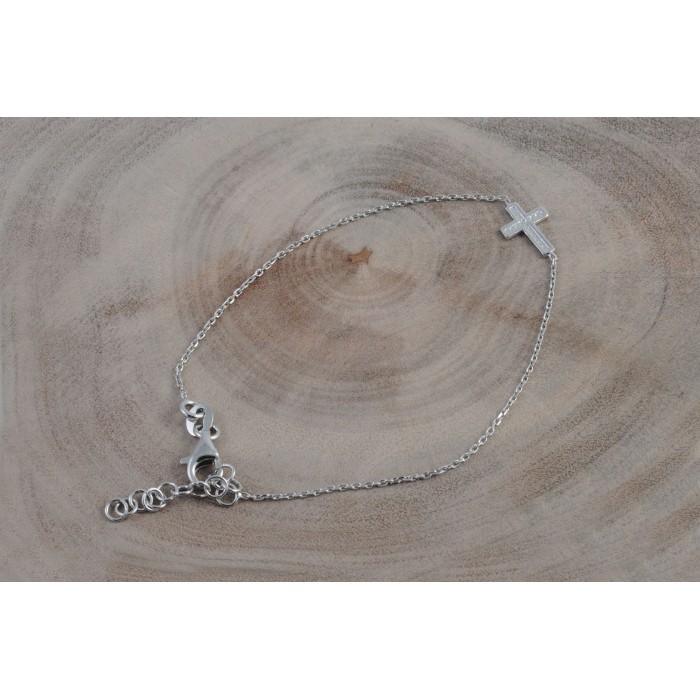 Bracelet argent / petite croix