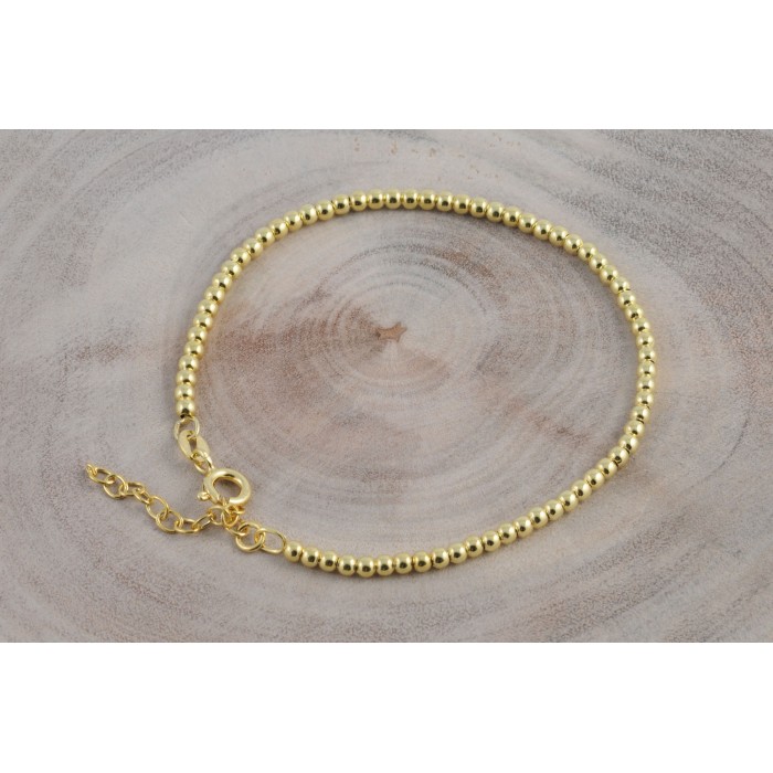 Bracelet argent/gold bille 2.5 mm