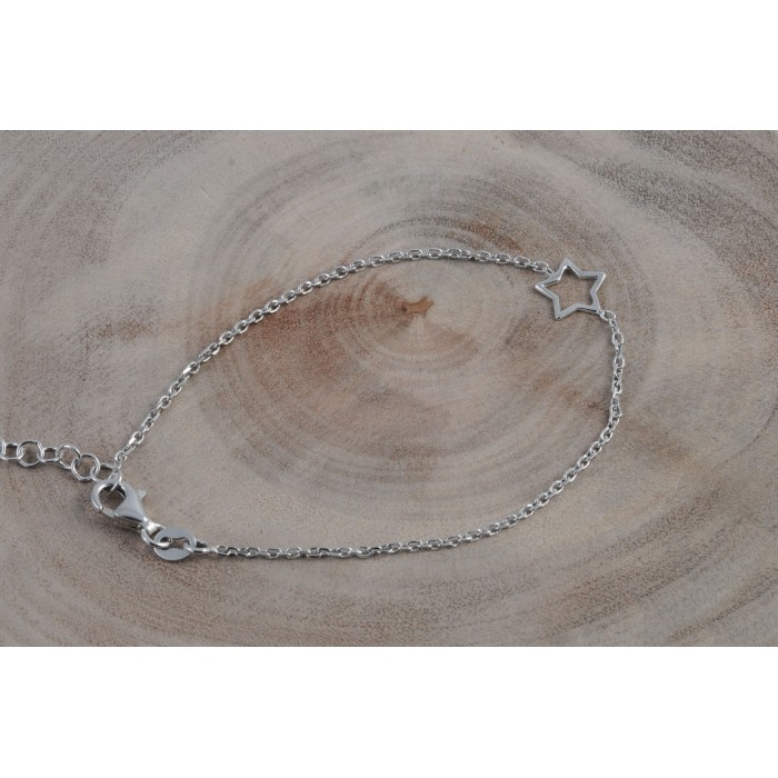 Bracelet argent/étoile