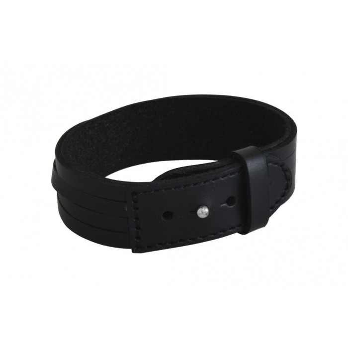 Steel top leather bracelet/20MM